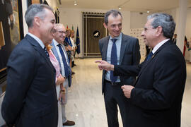 Pedro Duque saluda al equipo de gobierno de la Universidad de Málaga. Edificio del Rectorado. Junio de 2018