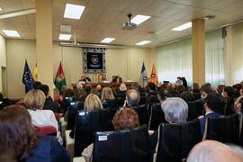Encuentro con la Ministra de Economía Nadia Calviño en la Facultad de Ciencias Económicas y Empresariales de la Universidad de Málaga. Enero de 2022