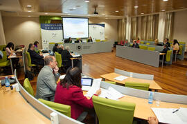 Primera sesión del X Pleno del Consejo Universitario Iberoamericano (CUIB) en la Universidad de Málaga. Rectorado. Marzo de 2012