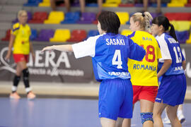 Partido Japón - Rumanía. Categoría femenina. Campeonato del Mundo Universitario de Balonmano. Antequera. Junio de 2016