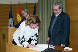Toma de posesión de María Inmaculada Fortes Ruiz como nueva profesora titular del Departamento de Matemática Aplicada de la Universidad de Málaga. Edificio del Rectorado. Marzo de 2017