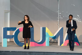 "Dialogando" con Ousman Umar. Facultad de Estudios Sociales y del Trabajo. Marzo de 2020