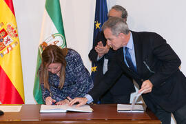 Toma de Posesión de Miriam Esther López Rodríguez como Directora de Secretariado de Movilidad y Política Lingüística de la Universidad de Málaga. Edificio del Rectorado.  Marzo de 2016