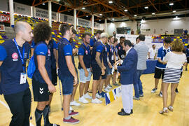 Entrega de medallas. Ceremonia de clausura del Campeonato Europeo Universitario de Balonmano. Antequera. Julio de 2017
