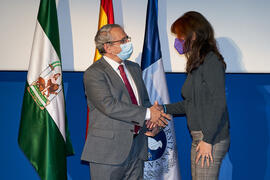 Toma de posesión de Elena del Pilar Jiménez Pérez como nueva profesora titular del Área de Didáctica de la Lengua y la Literatura de la Universidad de Málaga. Paraninfo. Diciembre de 2021