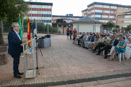 José Ángel Narváez. Homenaje al personal jubilado de la Universidad de Málaga. Jardín Botánico. Junio 2017