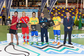 Premio al Equipo Ideal masculino. Acto de clausura y entrega de medallas. 14º Campeonato del Mundo Universitario de Fútbol Sala 2014 (FUTSAL). Antequera. Julio de 2014