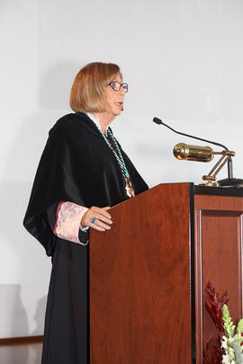 Adelaida de la Calle. Acto Conmemorativo de los 40 años de la Universidad de Málaga. Escuela Técnica Superior de Ingeniería Informática. Diciembre de 2012