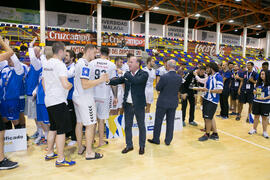 Entrega de medallas. Ceremonia de clausura del Campeonato Europeo Universitario de Balonmano. Antequera. Julio de 2017