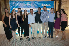Foto de grupo previa a la cena de gala con motivo del Campeonato del Mundo Universitario de Balonmano. Antequera. Junio de 2016