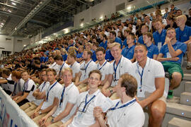 Deportistas participantes. Ceremonia de apertura del IX Campeonato de Europa Universitario de Fútbol Sala. Antequera. Julio de 2013