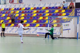 Partido Irán contra Bielorrusia. 14º Campeonato del Mundo Universitario de Fútbol Sala 2014 (FUTSAL). Antequera. Julio de 2014
