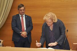 Toma de posesión de María del Carmen Sánchez Hernández como nueva Vicerrectora Adjunta de Concursos y Normativa del PDI de la Universidad de Málaga. Edificio del Rectorado. Abril de 2024