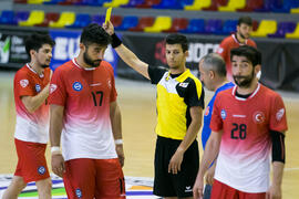 Partido Universidad del Miño - Universidad de Mármara. Categoría masculina. Campeonato Europeo Universitario de Balonmano. Antequera. Julio de 2017