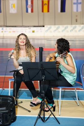 Actuación musical. Ceremonia de apertura del IX Campeonato de Europa Universitario de Fútbol Sala. Antequera. Julio de 2013