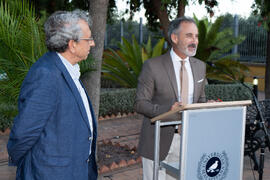 Intervención de Miguel Porras. Homenaje al personal jubilado o que cumple 25 años de servicio en la Universidad de Málaga. Jardín Botánico. Junio de 2019