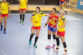 Partido Rumanía - España. Categoría femenina. Campeonato del Mundo Universitario de Balonmano. Antequera. Julio de 2016