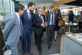 Visita del ministro Pedro Duque al edificio The Green Ray. Campus de Teatinos. Junio de 2018