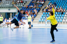 Partido Universidad de Málaga - Universidad de Barcelona. Categoría masculina. Campeonato Europeo Universitario de Balonmano. Antequera. Julio de 2017