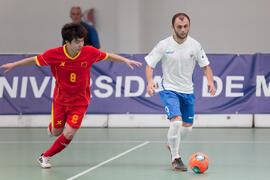 Partido Georgia contra China. 14º Campeonato del Mundo Universitario de Fútbol Sala 2014 (FUTSAL). Antequera. Julio de 2014