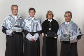 Retratos de D. José Antonio Domínguez Bandera como Doctor "Honoris Causa" por la Universidad de Málaga. Mayo de 2010