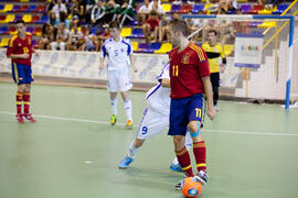Partido España contra Eslovaquia. 14º Campeonato del Mundo Universitario de Fútbol Sala 2014 (FUTSAL). Antequera. Julio de 2014