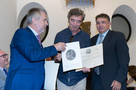 Entrega de Título de Socio. 230º Aniversario de la Sociedad Económica Amigos del País. Plaza de la Constitución. Septiembre de 2019