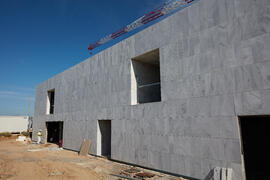 Obras del nuevo Pabellón de Gobierno. Campus de Teatinos. Abril de 2021