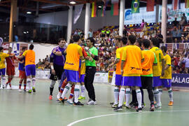 Partido Rusia contra Brasil. 14º Campeonato del Mundo Universitario de Fútbol Sala 2014 (FUTSAL). Antequera. Julio de 2014