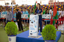 Isabel García. Inauguración del 14º Campeonato del Mundo Universitario de Fútbol Sala 2014 (FUTSAL). Antequera. Julio de 2014