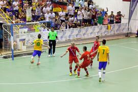 Partido Rusia contra Brasil. 14º Campeonato del Mundo Universitario de Fútbol Sala 2014 (FUTSAL). Antequera. Julio de 2014