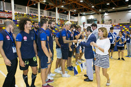 Entrega de medallas. Ceremonia de clausura del Campeonato Europeo Universitario de Balonmano. Antequera. Julio de 2017