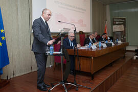 Eugenio José Luque en la clausura del 50 Aniversario de la Facultad de Económicas. Facultad de Ciencias Económicas y Empresariales. Marzo de 2016