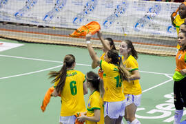 Partido Brasil contra España. 14º Campeonato del Mundo Universitario de Fútbol Sala 2014 (FUTSAL). Antequera. Julio de 2014