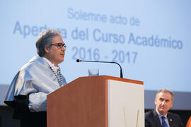 Juan Antonio García Galindo en la Apertura del Curso Académico 2016/2017 de la Universidad de Málaga. Salón de actos de la Escuela de Ingenierías Industriales. Septiembre de 2016