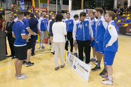 Entrega de medallas. Ceremonia de clausura del Campeonato Europeo Universitario de Balonmano. Antequera. Julio de 2017