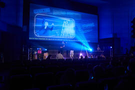 "Micro abierto" en la gala de clausura de la 31ª edición de Fancine de la Universidad de Málaga. Cine Albéniz. Noviembre de 2021