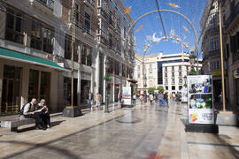 Exposición "La Universidad de Málaga del Siglo XXI". Calle Larios. Enero de 2017
