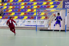 Partido Irán contra Bielorrusia. 14º Campeonato del Mundo Universitario de Fútbol Sala 2014 (FUTSAL). Antequera. Julio de 2014