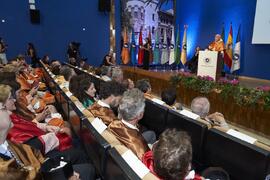 Intervención de Alejandro Portes en su investidura como Doctor "Honoris Causa" por la Universidad de Málaga. Paraninfo. Octubre de 2024