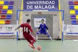 Partido Irán contra Bielorrusia. 14º Campeonato del Mundo Universitario de Fútbol Sala 2014 (FUTSAL). Antequera. Julio de 2014