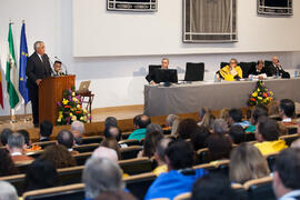 Antonio Ramírez de Arellano en la Apertura del Curso Académico 2015/2016 de la Universidad de Málaga. Paraninfo. Septiembre de 2015