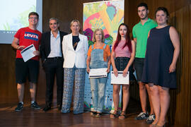 Foto de grupo. Acto de clausura de los Cursos de Verano de la Universidad de Málaga. Ronda. Julio de 2018