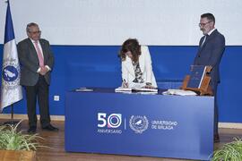 Toma de posesión de Stella Martín de las Heras como catedrática del Área de Medicina Legal y Forense de la Universidad de Málaga. Toma de posesión de nuevos catedráticos y profesores titulares de la Universidad de Málaga. Paraninfo. Noviembre de 2023
