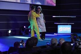 Alessandra García y Tecla Lumbreras presentan la gala de de inauguración de la 33ª edición de Fancine de la Universidad de Málaga. Cine Albéniz. Noviembre de 2023