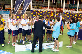Medalla de bronce para Rusia. Acto de clausura y entrega de medallas. 14º Campeonato del Mundo Universitario de Fútbol Sala 2014 (FUTSAL). Antequera. Julio de 2014