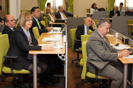 Intervención de Adelaida de la Calle. Encuentro con rectores españoles. X Pleno del Consejo Universitario Iberoamericano (CUIB). Rectorado. Marzo de 2012