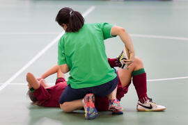 Partido Brasil contra Portugal. 14º Campeonato del Mundo Universitario de Fútbol Sala 2014 (FUTSAL). Antequera. Julio de 2014