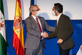 Toma de posesión de Antón Alvar Nuño como nuevo profesor titular del Área de Historia Antigua de la Universidad de Málaga. Paraninfo. Diciembre de 2021