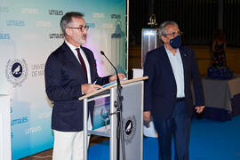 Intervención de Miguel Porras. Homenaje al personal jubilado o que cumple 25 años de servicio en la Universidad de Málaga. Jardín Botánico. Septiembre de 2021